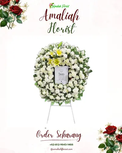Krans Bunga Duka Cita di Simpang Iv Sipin